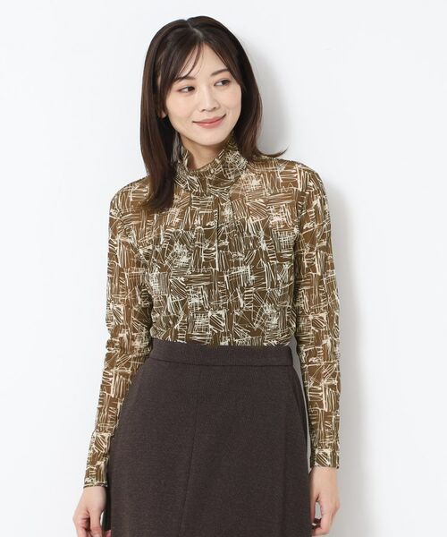 CORDIER / コルディア カットソー | 【M～4Lサイズ】ミラージュチュールハイネックプルオーバー | 詳細19