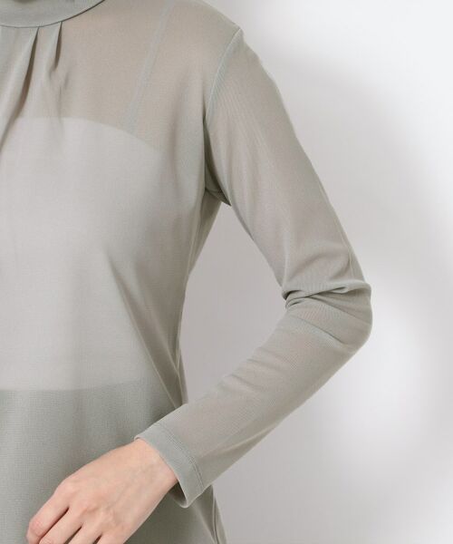CORDIER / コルディア カットソー | 【M～4Lサイズ】ミラージュチュールハイネックプルオーバー | 詳細5