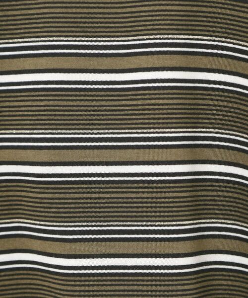 CORDIER / コルディア カットソー | 【M～4Lサイズ／洗える】上品に煌めくラメボーダーチュニック | 詳細10
