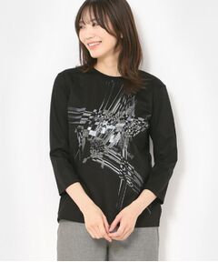 CORDIER / コルディア カットソー | 【M～4Lサイズ／洗える】アリオリティスムース七分袖プルオーバー