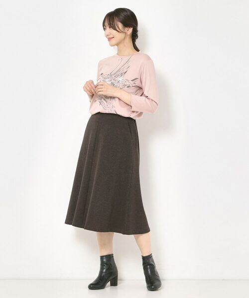 CORDIER / コルディア カットソー | 【M～4Lサイズ／洗える】アリオリティスムース七分袖プルオーバー | 詳細12