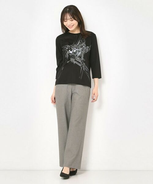 CORDIER / コルディア カットソー | 【M～4Lサイズ／洗える】アリオリティスムース七分袖プルオーバー | 詳細16