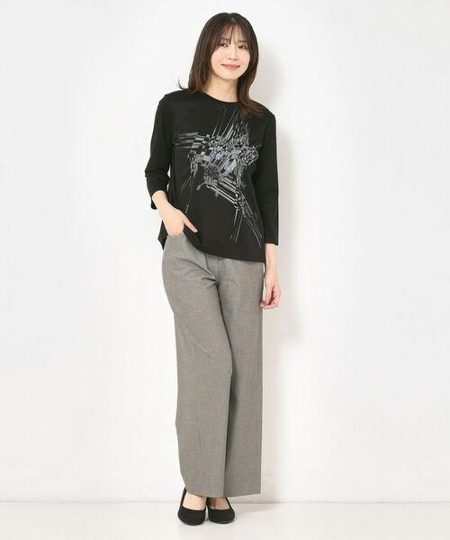 CORDIER / コルディア カットソー | 【M～4Lサイズ／洗える】アリオリティスムース七分袖プルオーバー | 詳細17