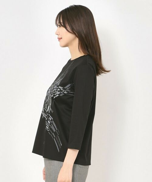 CORDIER / コルディア カットソー | 【M～4Lサイズ／洗える】アリオリティスムース七分袖プルオーバー | 詳細2