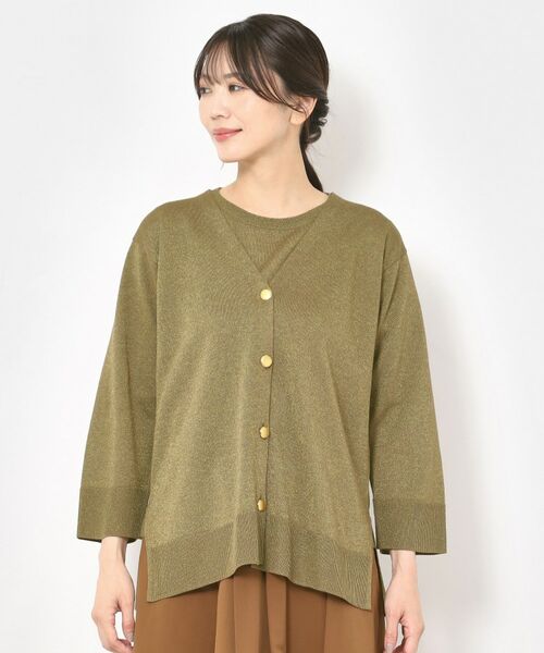 CORDIER / コルディア カーディガン・ボレロ | 【洗える／アンサンブル】DEBUSSY上品艶ラメニットカーディガン | 詳細1