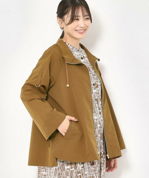 CORDIER / コルディア レザーブルゾン・ジャケット | 【M~4Lサイズ/洗える】ヴァーサタフタ 袖丈調節可ブルゾン(ブラウン(043))