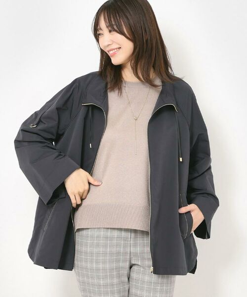 CORDIER / コルディア レザーブルゾン・ジャケット | 【M~4Lサイズ/洗える】ヴァーサタフタ 袖丈調節可ブルゾン(ネイビー(094))