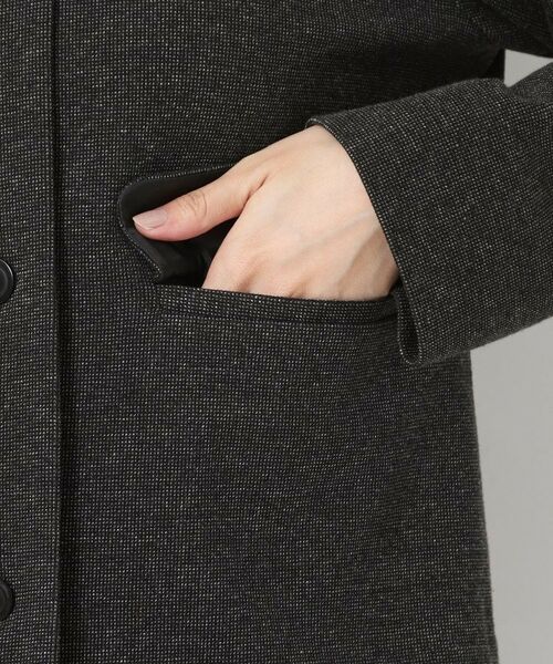 CORDIER / コルディア ノーカラージャケット | 【M～3Lサイズ／裾チュール取り外し可／着丈変化／セットアップ可】ファンタスジャージツイード調ジャケット | 詳細6