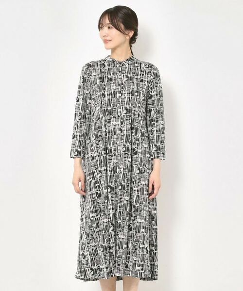 CORDIER / コルディア ロング・マキシ丈ワンピース | 【M~3Lサイズ/洗える】ミラージュジャージ プリントワンピース | 詳細1