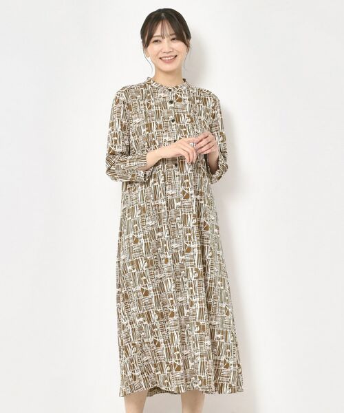 CORDIER / コルディア ロング・マキシ丈ワンピース | 【M~3Lサイズ/洗える】ミラージュジャージ プリントワンピース | 詳細13