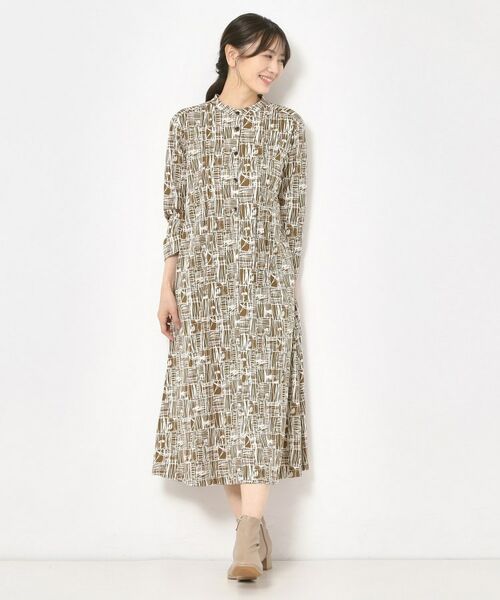 CORDIER / コルディア ロング・マキシ丈ワンピース | 【M~3Lサイズ/洗える】ミラージュジャージ プリントワンピース | 詳細14