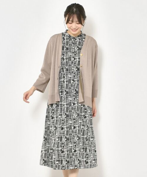 CORDIER / コルディア ロング・マキシ丈ワンピース | 【M~3Lサイズ/洗える】ミラージュジャージ プリントワンピース | 詳細17