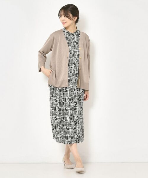 CORDIER / コルディア ロング・マキシ丈ワンピース | 【M~3Lサイズ/洗える】ミラージュジャージ プリントワンピース | 詳細18