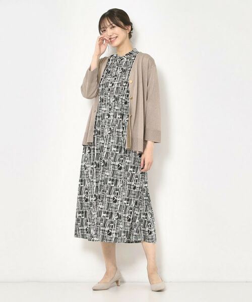 CORDIER / コルディア ロング・マキシ丈ワンピース | 【M~3Lサイズ/洗える】ミラージュジャージ プリントワンピース | 詳細19