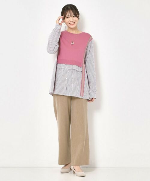 CORDIER / コルディア パンツ | 【S~4Lサイズ/2WAYストレッチ/洗える】リッチソフト進化系ワイドパンツ | 詳細10