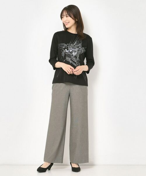 CORDIER / コルディア パンツ | 【S~4Lサイズ/2WAYストレッチ/洗える】リッチソフト進化系ワイドパンツ | 詳細14