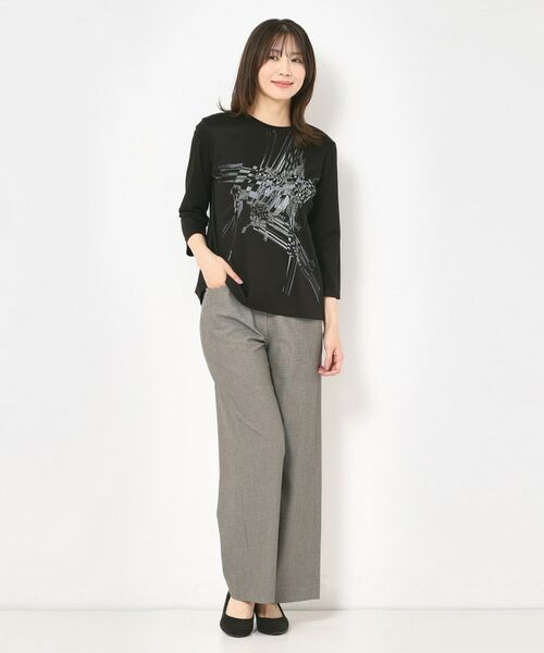 CORDIER / コルディア パンツ | 【S~4Lサイズ/2WAYストレッチ/洗える】リッチソフト進化系ワイドパンツ | 詳細15