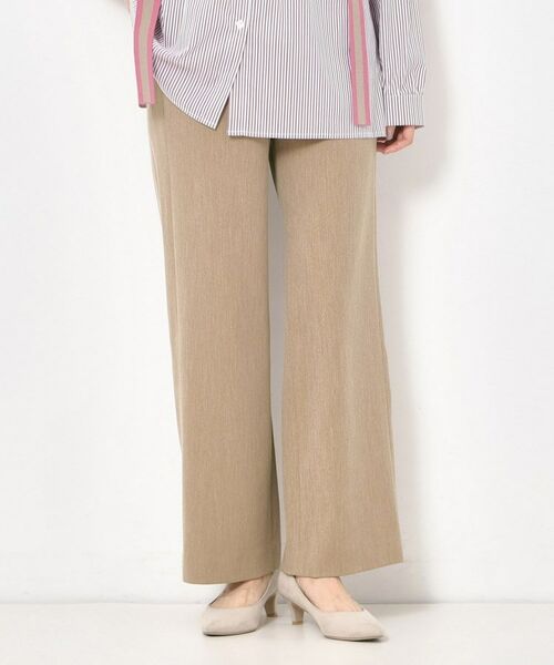 CORDIER / コルディア パンツ | 【S~4Lサイズ/2WAYストレッチ/洗える】リッチソフト進化系ワイドパンツ(ピンクベージュ(053))