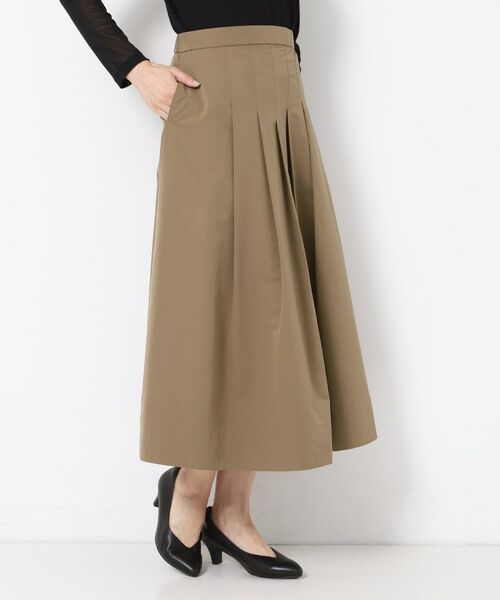CORDIER / コルディア スカート | 【M~4Lサイズ/洗える】ヴァーサタフタ フレアスカート(トープ(054))