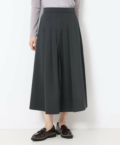 CORDIER / コルディア スカート | 【M~4Lサイズ/洗える】ヴァーサタフタ フレアスカート(ネイビー(094))