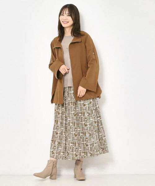 CORDIER / コルディア ロング・マキシ丈スカート | 【M～3Lサイズ／洗える／セットアップ可／ウエストゴム】ミラージュジャージ プリントスカート | 詳細8