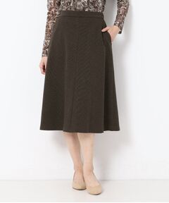 CORDIER / コルディア スカート | 【M～4Lサイズ／セットアップ可】ファンタスジャージツイード調セミフレアスカート