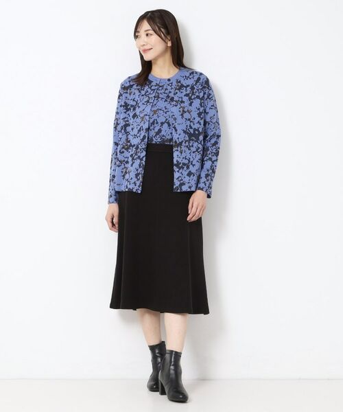 CORDIER / コルディア スカート | 【M~4Lサイズ/セットアップ可】ファンタスジャージツイード調セミフレアスカート | 詳細18