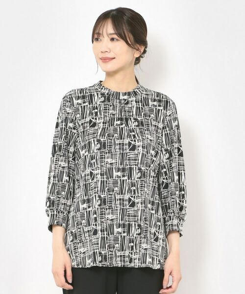 CORDIER / コルディア シャツ・ブラウス | 【M～3Lサイズ／洗える／セットアップ可】ミラージュジャージブラウス | 詳細1