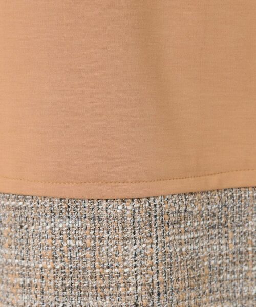CORDIER / コルディア チュニック | 【M～3Lサイズ】モアールジャージ×ツイード ドッキングチュニック | 詳細14