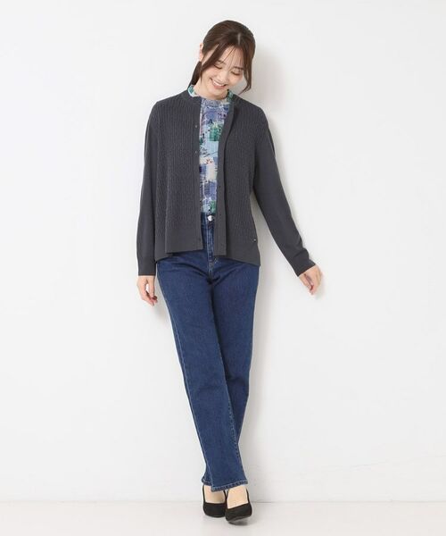 CORDIER / コルディア カットソー | 【M～3Lサイズ】アーティカルプリントジャージプルオーバー | 詳細13