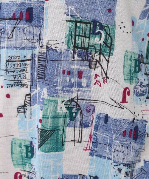 CORDIER / コルディア カットソー | 【M～3Lサイズ】アーティカルプリントジャージプルオーバー | 詳細14