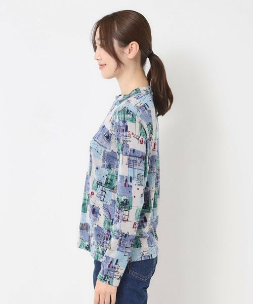 CORDIER / コルディア カットソー | 【M～3Lサイズ】アーティカルプリントジャージプルオーバー | 詳細2