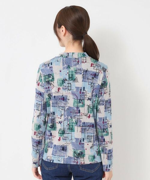 CORDIER / コルディア カットソー | 【M～3Lサイズ】アーティカルプリントジャージプルオーバー | 詳細3