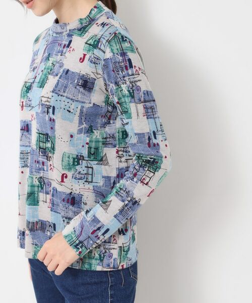 CORDIER / コルディア カットソー | 【M～3Lサイズ】アーティカルプリントジャージプルオーバー | 詳細5