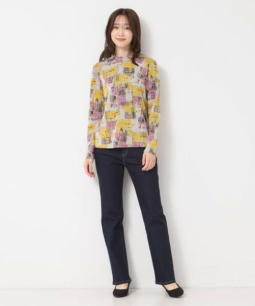 CORDIER / コルディア カットソー | 【M～3Lサイズ】アーティカルプリントジャージプルオーバー | 詳細8