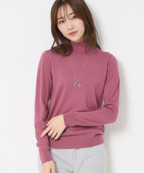 CORDIER / コルディア ニット・セーター | 【M~4Lサイズ/アンサンブル】スーパーマイフィル2 ハイネックプルオーバー(ピンク(072))