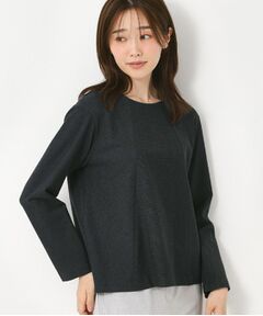 CORDIER / コルディア カットソー | 【M～3Lサイズ／セットアップ／ストレッチ】ツイード調プルオーバー