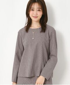 CORDIER / コルディア カットソー | 【M～3Lサイズ／セットアップ／ストレッチ】ツイード調プルオーバー