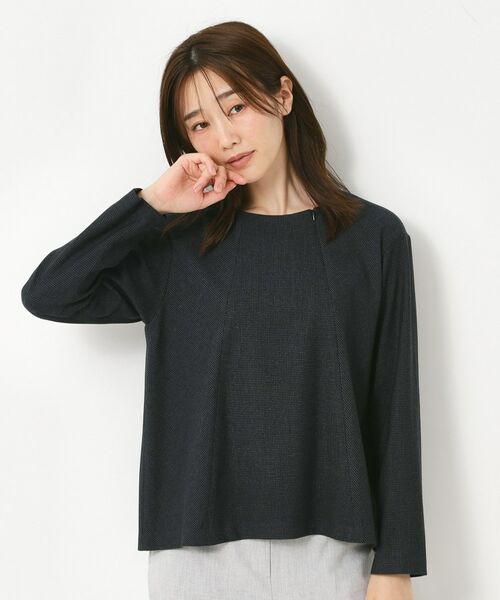 CORDIER / コルディア カットソー | 【M～3Lサイズ／セットアップ／ストレッチ】ツイード調プルオーバー | 詳細12