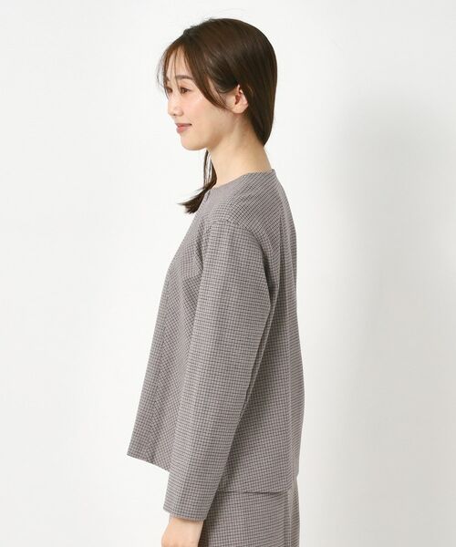 CORDIER / コルディア カットソー | 【M～3Lサイズ／セットアップ／ストレッチ】ツイード調プルオーバー | 詳細2