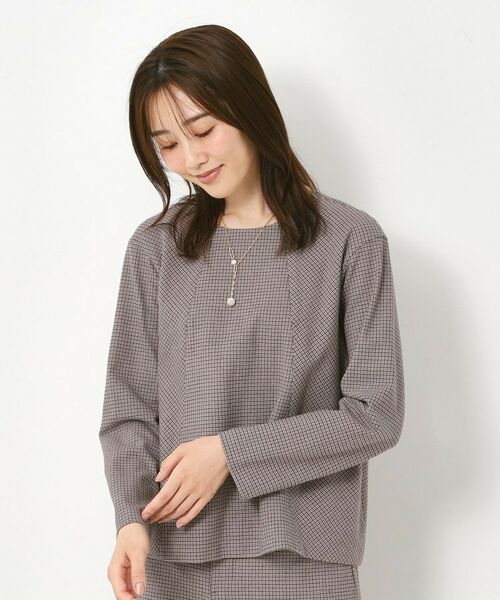 CORDIER / コルディア カットソー | 【M～3Lサイズ／セットアップ／ストレッチ】ツイード調プルオーバー | 詳細20