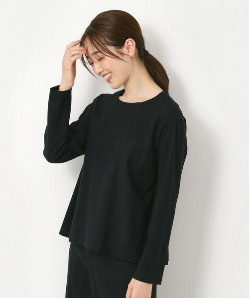 CORDIER / コルディア カットソー | 【M～3Lサイズ／セットアップ／ストレッチ】ツイード調プルオーバー | 詳細8