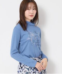 CORDIER / コルディア カットソー | 【M～4Lサイズ】エアポンチジャージハイネックプルオーバー