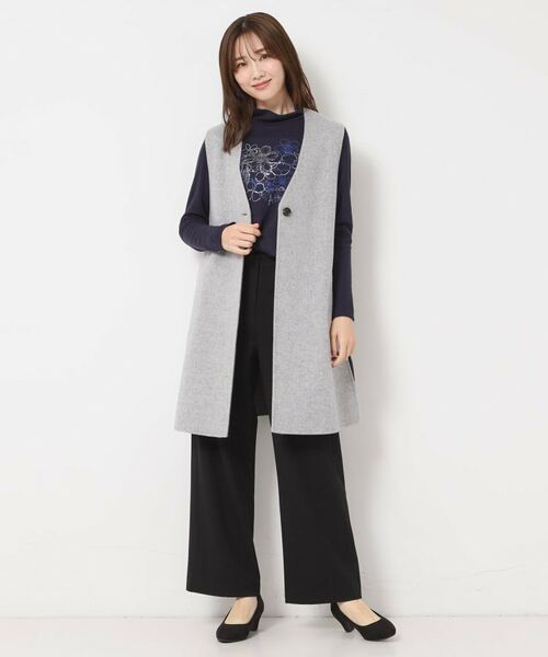 CORDIER / コルディア カットソー | 【M～4Lサイズ】エアポンチジャージハイネックプルオーバー | 詳細17