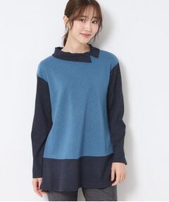 CORDIER / コルディア チュニック | 【M～4Lサイズ/洗える】キルトジャカードジャージチュニック