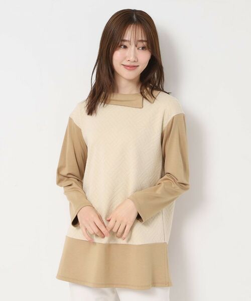 CORDIER / コルディア チュニック | 【M~4Lサイズ/洗える】キルトジャカードジャージチュニック | 詳細11