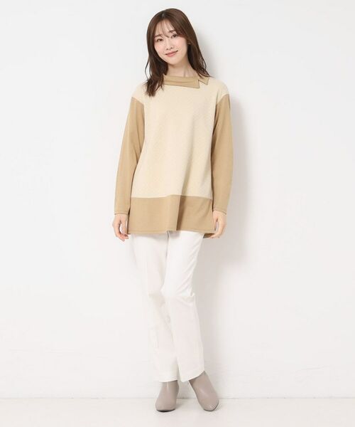 CORDIER / コルディア チュニック | 【M~4Lサイズ/洗える】キルトジャカードジャージチュニック | 詳細12