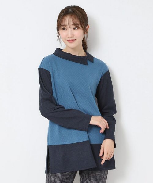 CORDIER / コルディア チュニック | 【M~4Lサイズ/洗える】キルトジャカードジャージチュニック | 詳細15