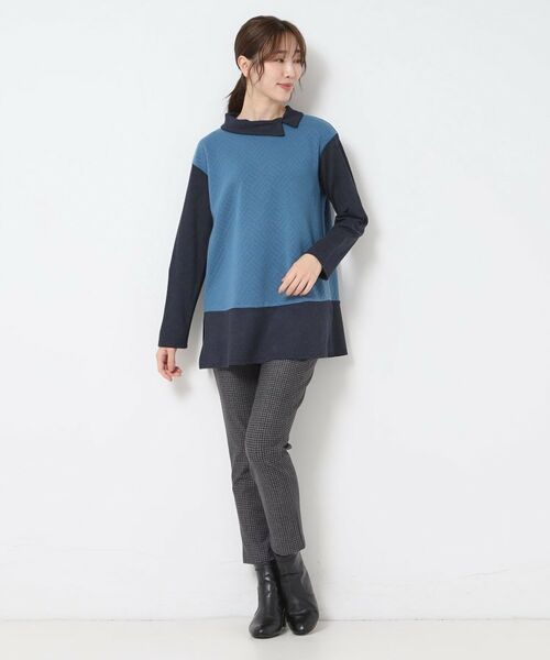 CORDIER / コルディア チュニック | 【M~4Lサイズ/洗える】キルトジャカードジャージチュニック | 詳細16