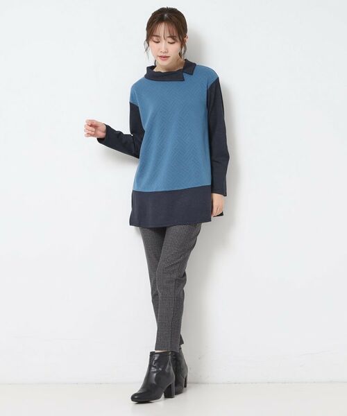 CORDIER / コルディア チュニック | 【M~4Lサイズ/洗える】キルトジャカードジャージチュニック | 詳細17